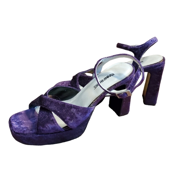 Vintage velvet platform heels - Picture 7 of 13